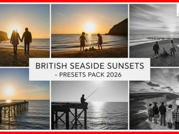 British Seaside Sunsets in B&W
