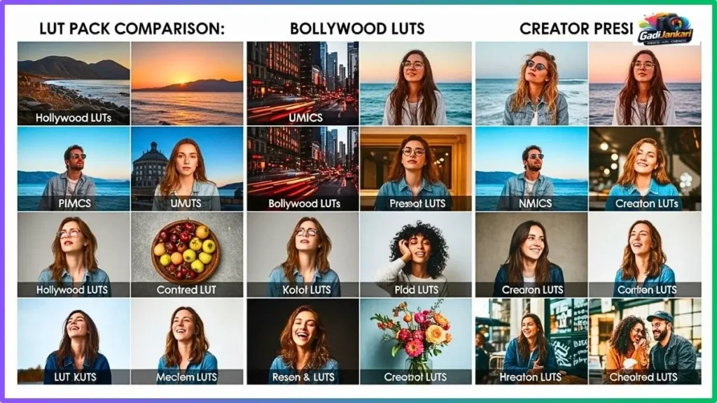 I Compared LUT Packs From Hollywood, Bollywood & Independent Creators Results